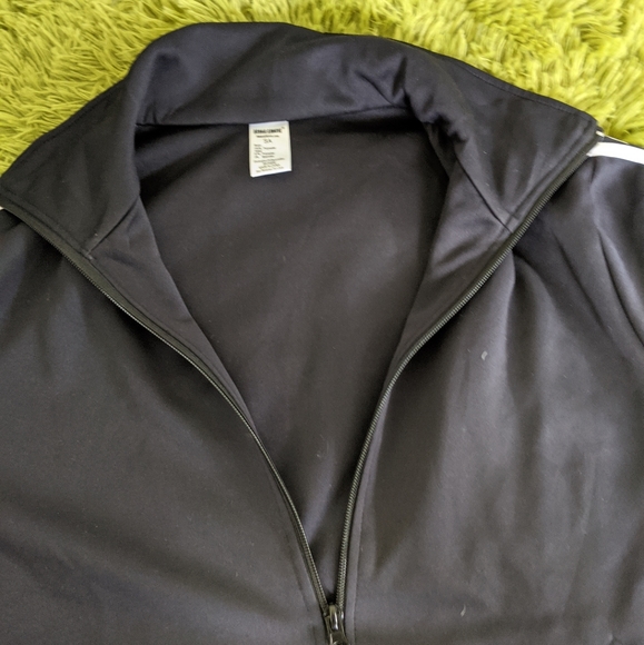 Black and White Striped Zip-Up Jacket - Picture 3 of 4